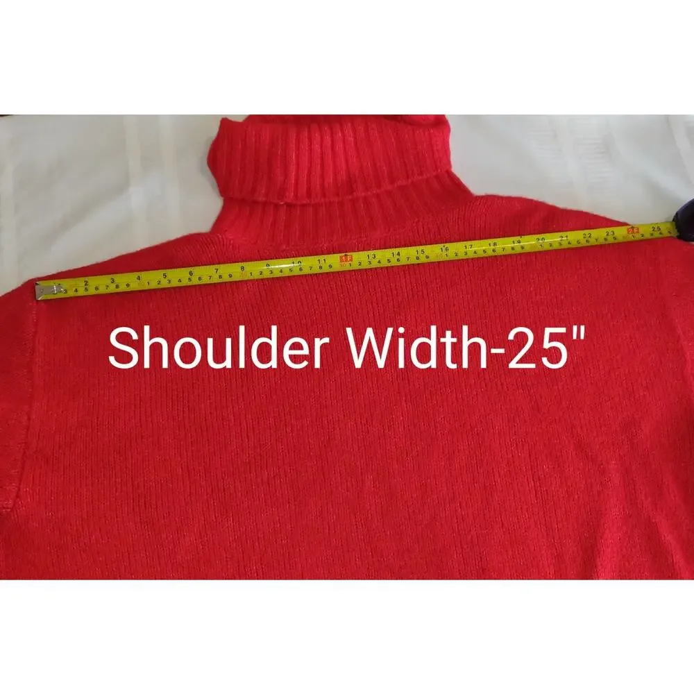 Style & Co Cherry Red Turtleneck Plus Sz 3X Soft Roomy Cozy Winter Outdoor - Picture 14 of 16